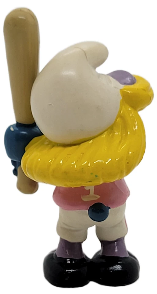 Figura de PVC Pitufina de Béisbol Peyo 20186 1984 De Colección Foto 4 de 4