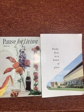 Pause for Living Magazine Summer 1960 Coca Cola & House Of Glass BrochurVintage