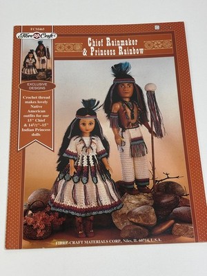 Fibre-Craft FCM465 Chief Rainmaker & Princess Rainbow Outfit Crochet Pattern