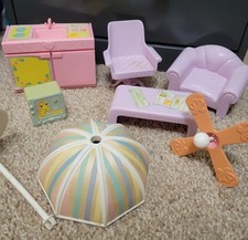 VTG Large Lot MLP My Little Pony Accessories Furniture Paradise Estate Nursery