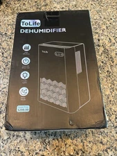 ToLife TZ-C2 Gray Dehumidifier for Bedroom, 95 OZ Water Tank, (950 sq.ft) NEW 