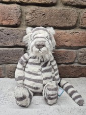 Jellycat Medium Bashful Snow Tiger BNWT Rare Retired Plush Toy