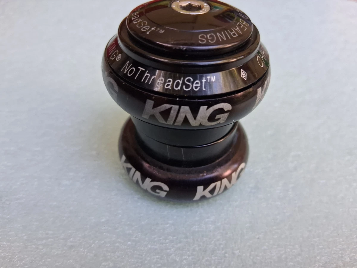 Chris King No Thread Set - Top Cap Et Vis 1-1/8 - Noir - Neuf (léger Défaut)
