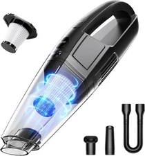 Hand Vacuum Cordless 3-in-1, Car Vacuum with USB Charge, Handheld Vacuum Cord...