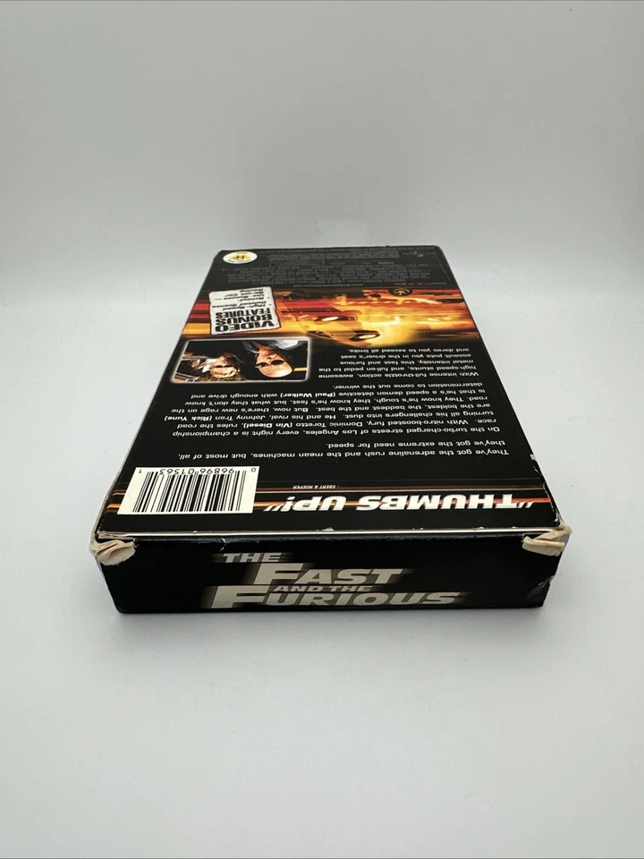 The Fast and the Furious VHS 2001 Paul Walker, Vin Diesel, OOP HTF Rare FS - Image 3 of 4
