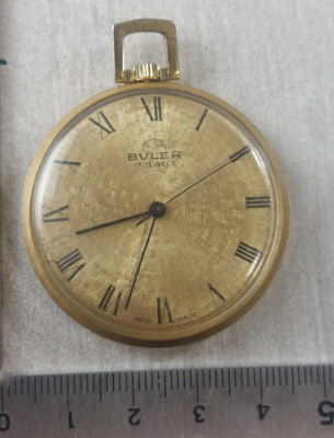 Montre De Poche Mécanique Ancienne Buler 17 Rubis - Dorure - Occasion Fonctionne