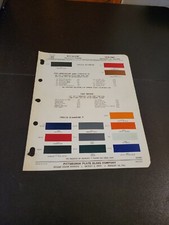 1952-1963 DITZLER COMMERCIAL COLORS AUTOCAR  DIAMOND T PAINT CHIP SWATCH SHEET 