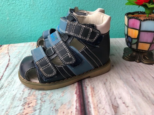 Toddlers ORTHOFIT Eur Size 25 (US 8.5) Blue 3 strap closed toe Sandals | eBay