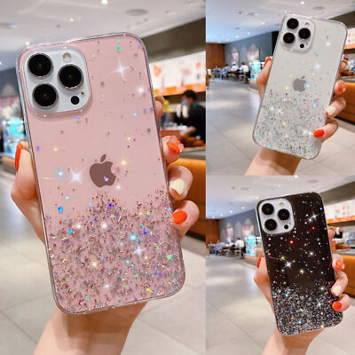 Custodia Portafoglio In Pelle Con Glitter Per IPhone (12/13/14/15 Pro/Max/Plus) - Bling