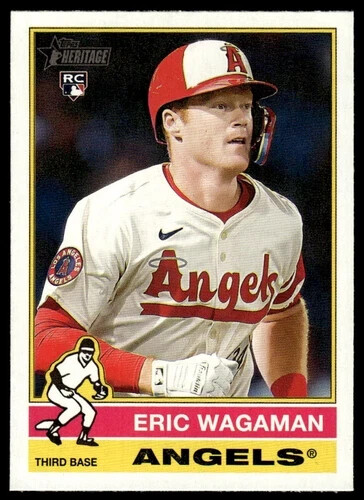 2025 Topps Heritage #260 Eric Wagaman Rookie Los Angeles Angels RC