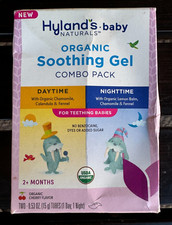 Hyland's Baby Organic Soothing Gel Combo Pack Day Night NIP Exp 5/25 Cherry NEW