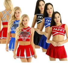 Women's Cheerleader Costume Sets High School Musical Outfit Fancy Dress Uniforms
