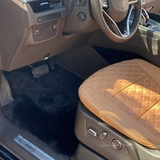 NEW! Black Genuine Sheepskin Floor Mats 2021 - 2027 fits Cadillac  Escalade ESV