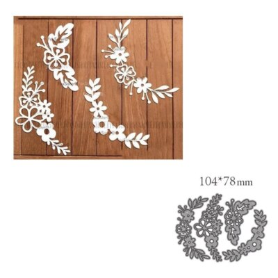 Flower Corner Borders Metal Cutting Dies Cut Die Mold Scrapbook Card Craft