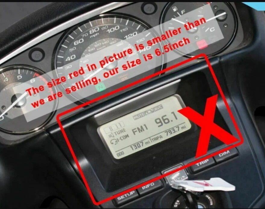 GPS Navegación Radio Pantalla LCD Cristal para Honda GL1800 Goldwing 2007-2013 Foto 4 de 4