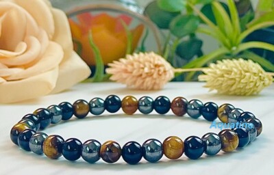 Protection Bracelet 6mm Natural Crystal Bead Stretch Bracelet CUSTOM SIZING