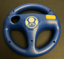 Toad Mario Kart Racing Steering Wheel Blue Wii U WiiU Remote Hori RARE Toadstool