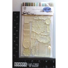 BASIC GREY RUBBER STAMPS ACRYLIC CLING CHRISTMAS NORTH POLE SNOWFLAKES #1546