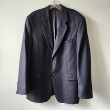 Ralph Ralph Lauren Men's Navy Two Button Wool Blazer Jacket No Size Tag Lined