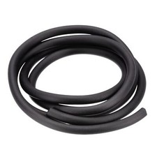 Rubber Cord 1 Yards 6mm Dia Matte Black Solid Tubing