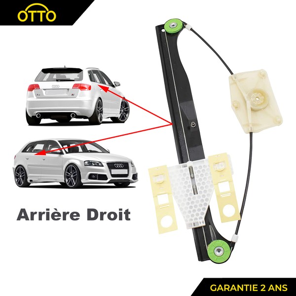 FüR Audi A3 S3 8PA (5 TüRen) Elektrische Fensterheber Mechanismus Hinten Rechts-image