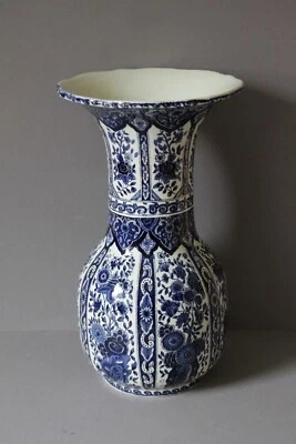 imposante Vase Blumenvase Tischvase Delfts Boch 072431 - Bild 1 von 2
