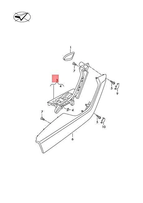 Genuine VW Passat 4Motion Variant Santana 3G2 Pull Handle Brown  