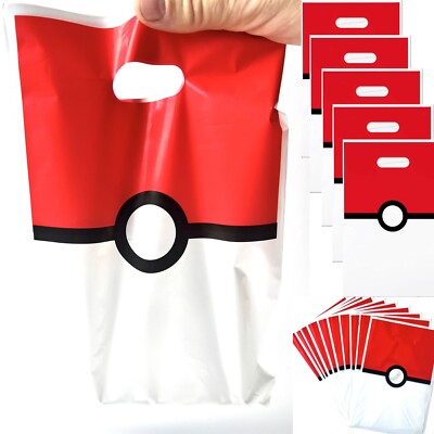 10 Pokeball Partytüten Mitgebsel Kindergeburtstag Kinder - Kompatibel zu Pokemon