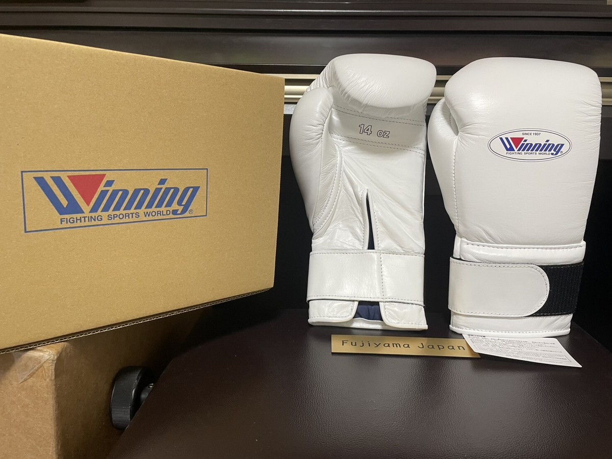 Winning ボクシンググローブ 14 oz ホワイト MS-500B 箱付き ウイニング(WINNING) ボクシンググローブ プロフェッショナルタイプ 14