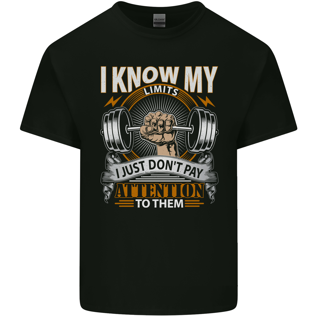 My Limits Inspirational Gym Quote Bodybuilding Kids T-Shirt Childrens