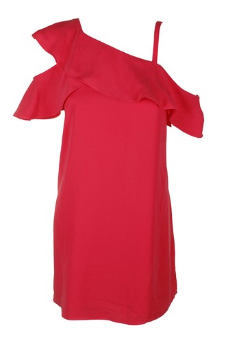 Rachel Rachel Roy Coral Asymmetrical Cold-Shoulder Shift Dress 2 - 第 1/3 張圖片