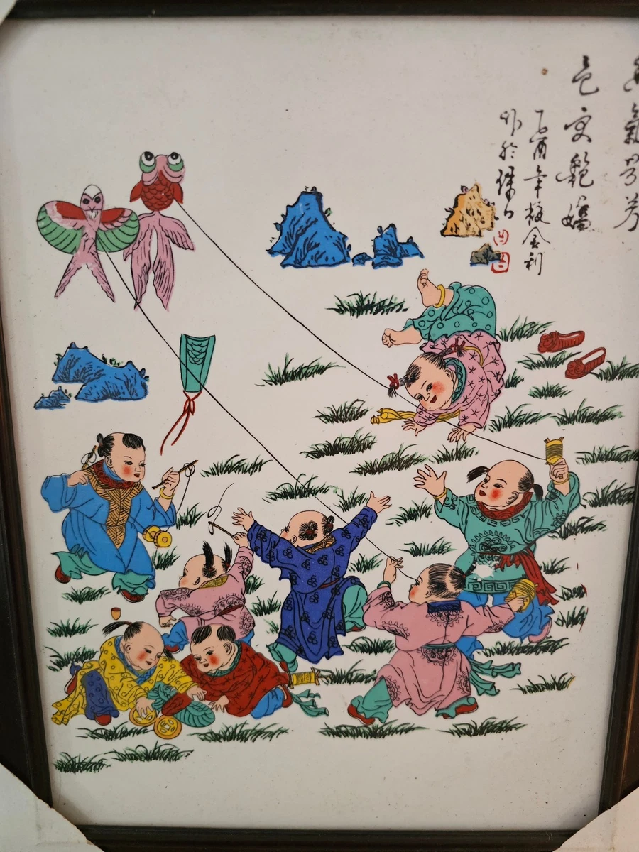 陶瓷古董原创中国风绘画和卷轴| eBay