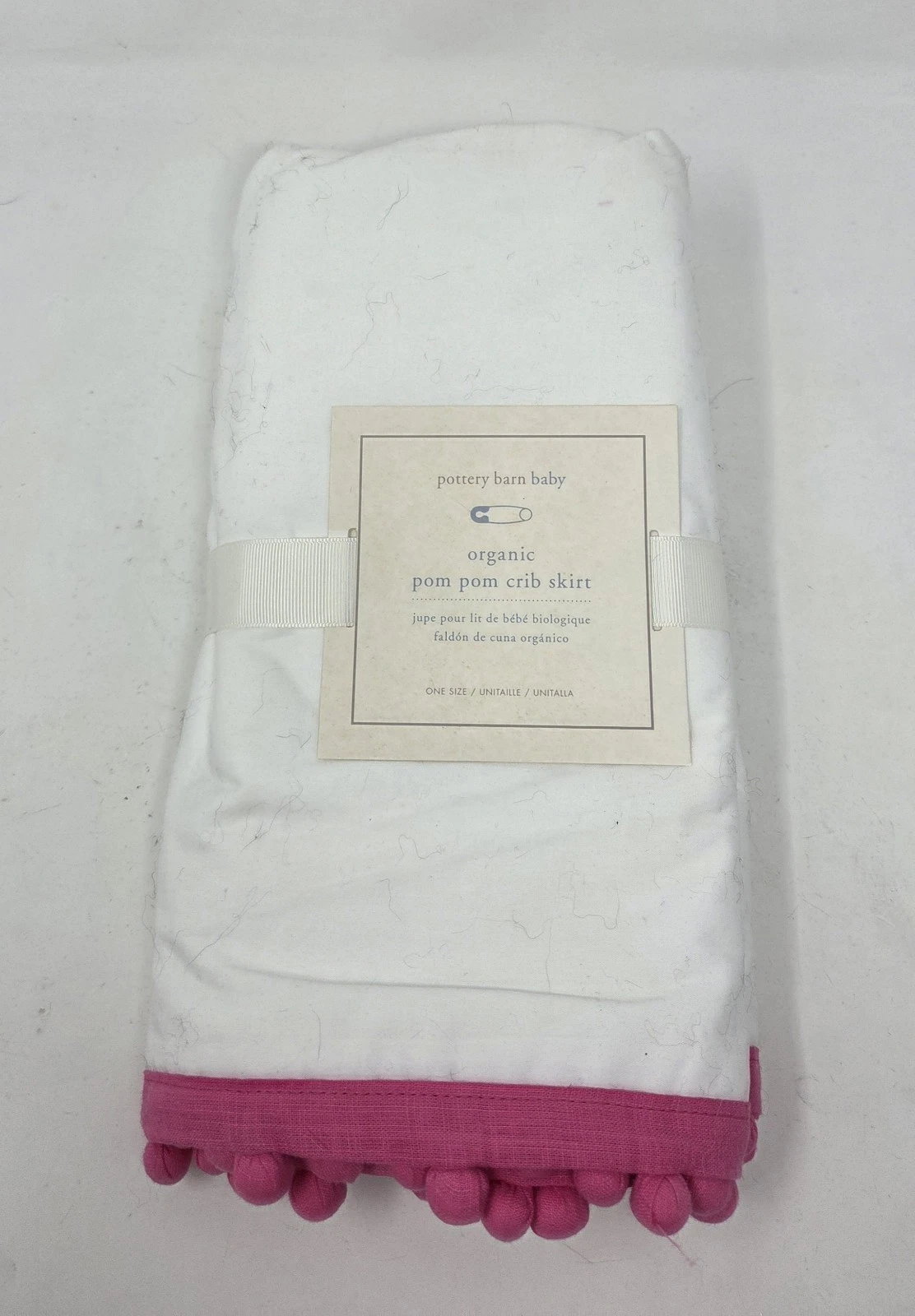 Baby Girl Pottery Barn Baby Pink Organic Pom Pom Quilted Crib Bedding Skirt NEW
Opens in a new windo