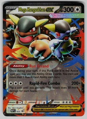 Mega Kangaskhan ex 025 Holo Promo ME: Mega Evolution Promo Pokemon Near Mint