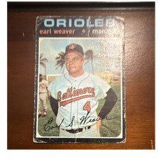 Topps 1971 Topps Earl Weaver #477 Baltimore Orioles Signed Baseball Card