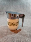Vintage Gemco Spring Blossom Milk Glass Syrup Creamer Dispenser 1970s Chrome