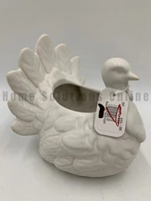 Pottery Barn Rustic Holiday Turkey Stoneware Gravy Boat Matte White #U409