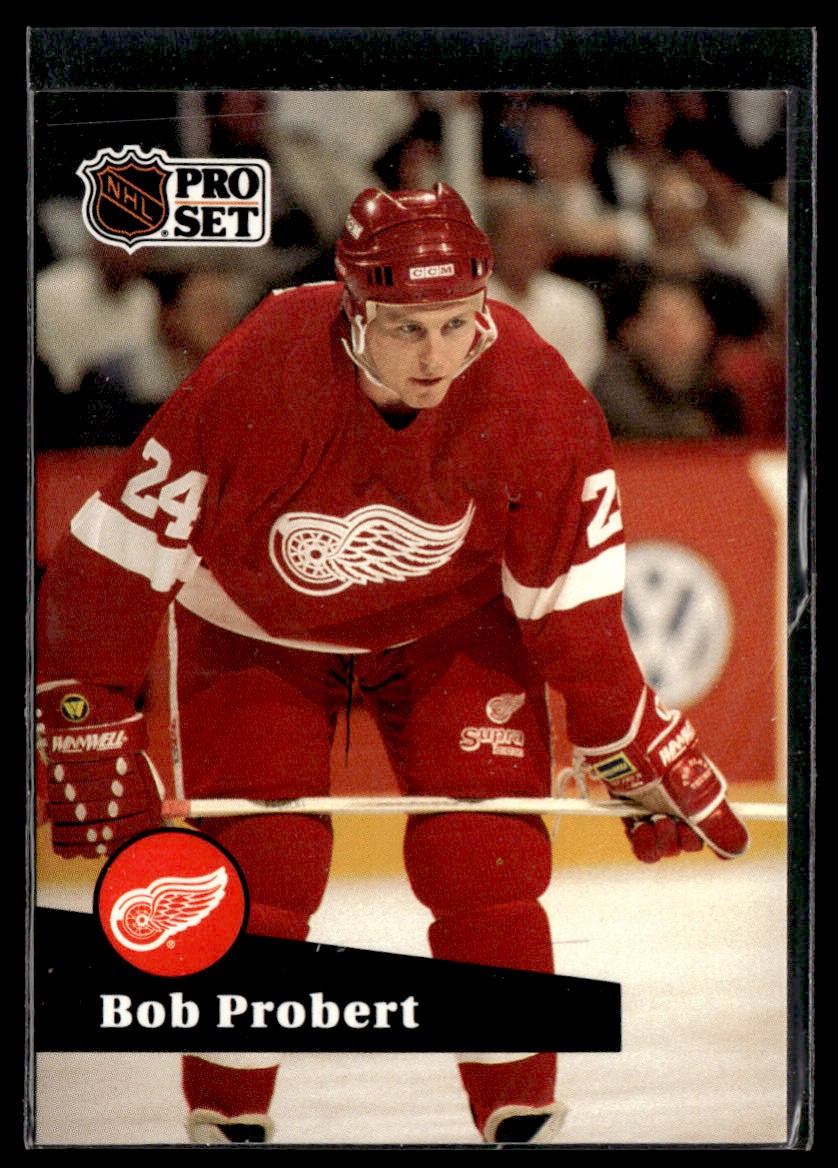 1991-92 Pro Set French #61 Bob Probert Red Wings Hockey Card 0102O