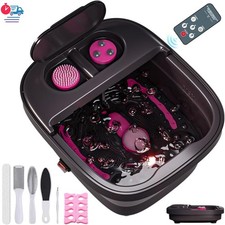 Collapsible Foot Spa Bath Massager with Heat, Bubbles, Remote  Pedicure Tools