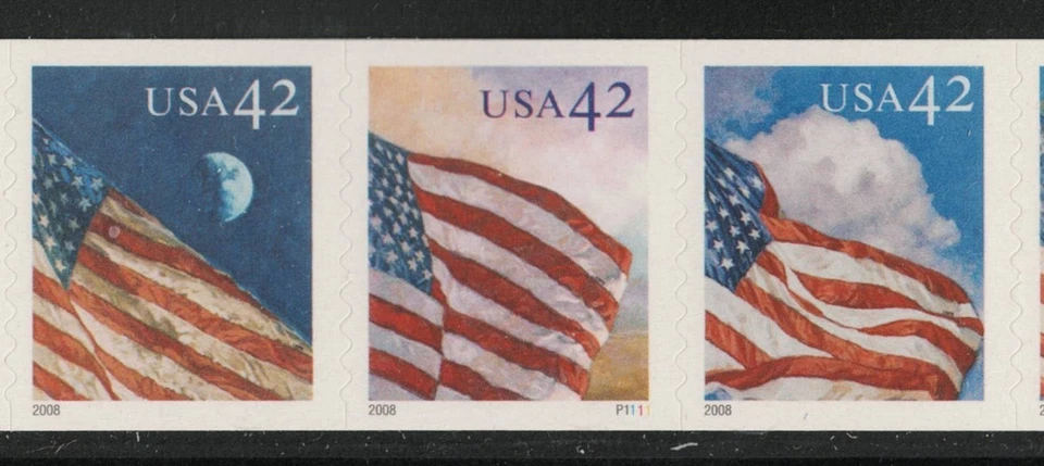 SCOTT#4232-4235, FLAGS, PNC9, PLT.#P1111. XF & NH. - Image 2 of 2
