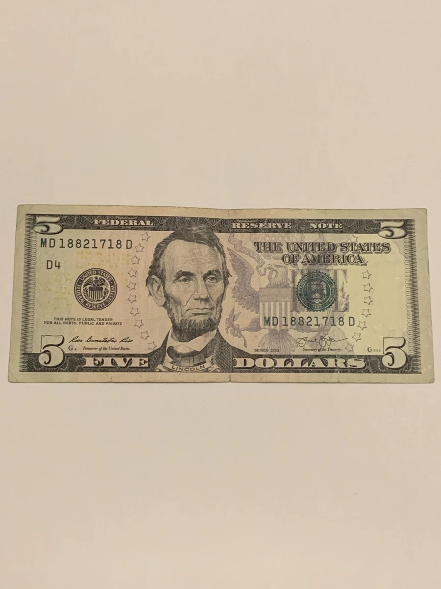 2013 $5 US Federal Reserve Small Notes for sale | eBay