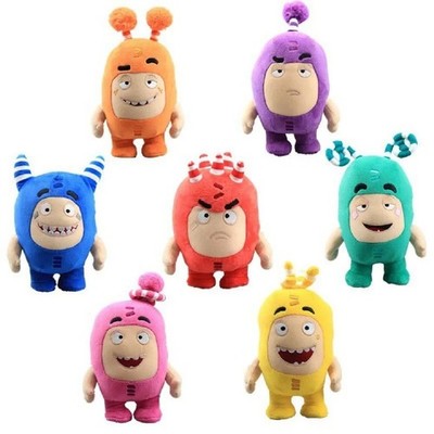 8PCS Oddbods Plush Toys Set Stuffed Dolls Cartoon Characters Kids Gift 18-24cm