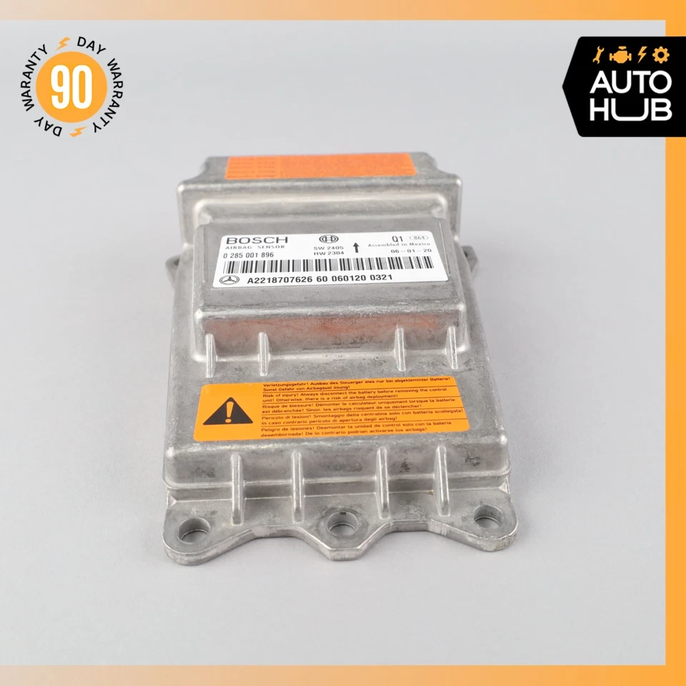 Módulo de controle de computador de segurança 07-10 Mercedes W221 S550 CL550 SRS 2218707626 FABRICANTE DE EQUIPAMENTO ORIGINAL - Imagem 3 de 4