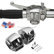 Chrome Handlebar Hand Control Switch Housing Kit For Harley Sportster Softail
