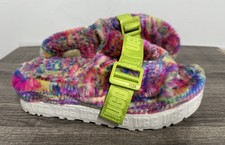 UGG Fluff Yeah Pixelate Women's Multicolor Slide Slippers, Size 8