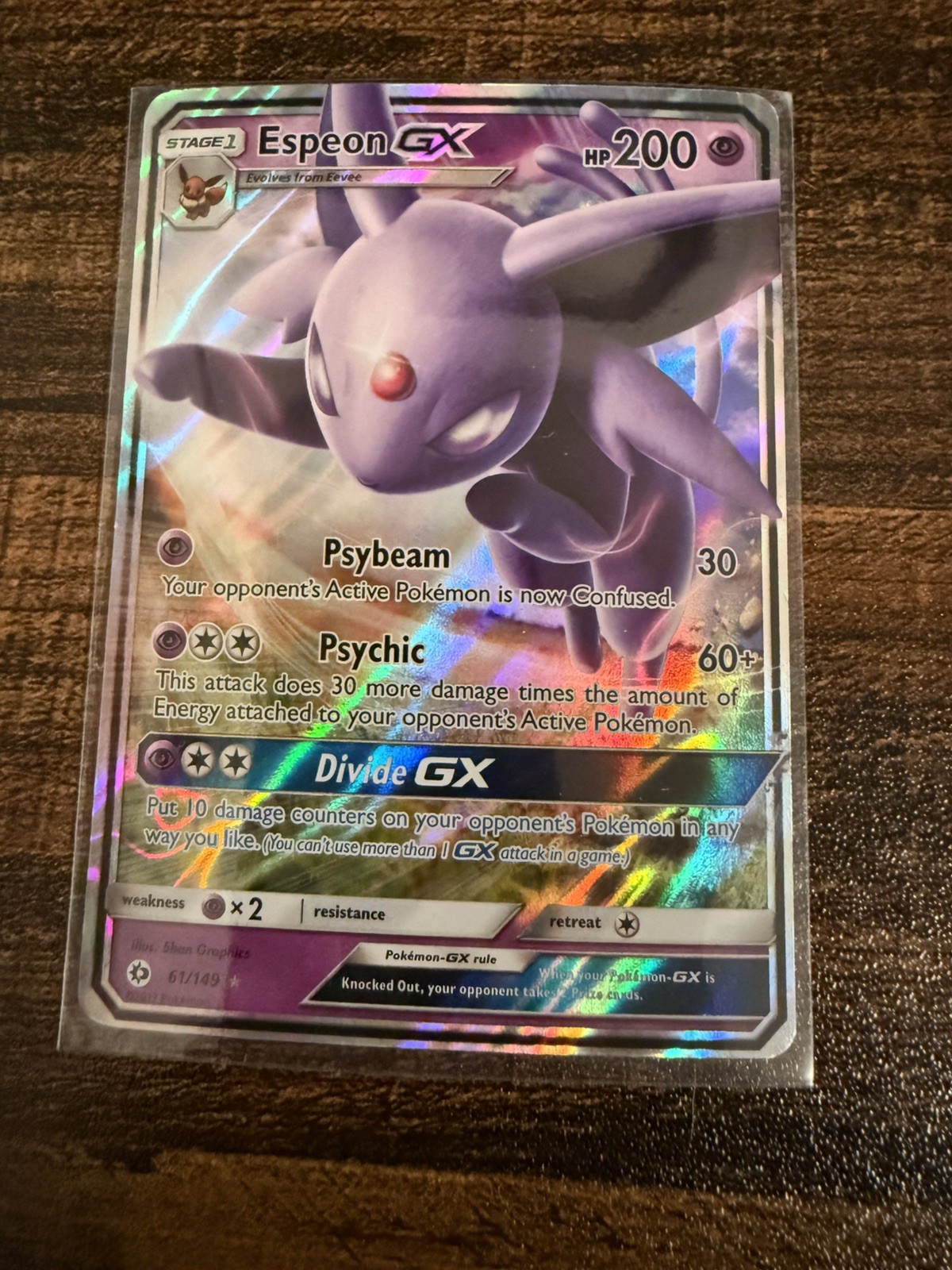 Espeon Gx 61/149 Pokemon Card- Lightly Played- SM Base Set
