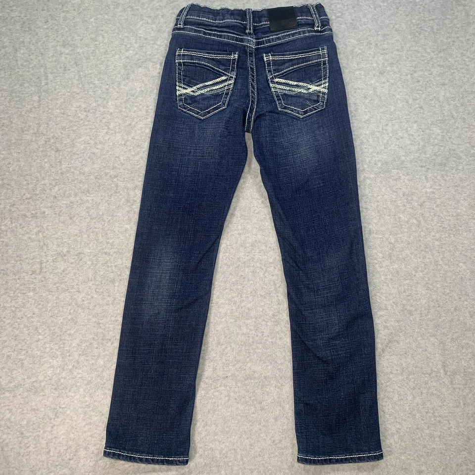Pantalones de mezclilla rectos BKE Conner para niños talla 8 regular lavado oscuro Foto 2 de 4
