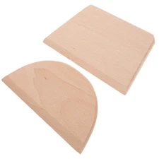 2 Pcs Kitchen Gadget Dough Scraper Cutter Cutters for Baking Wooden
