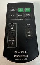 Sony Remote Control RM-ANU102 Sound Bar Active Speaker Tested Works