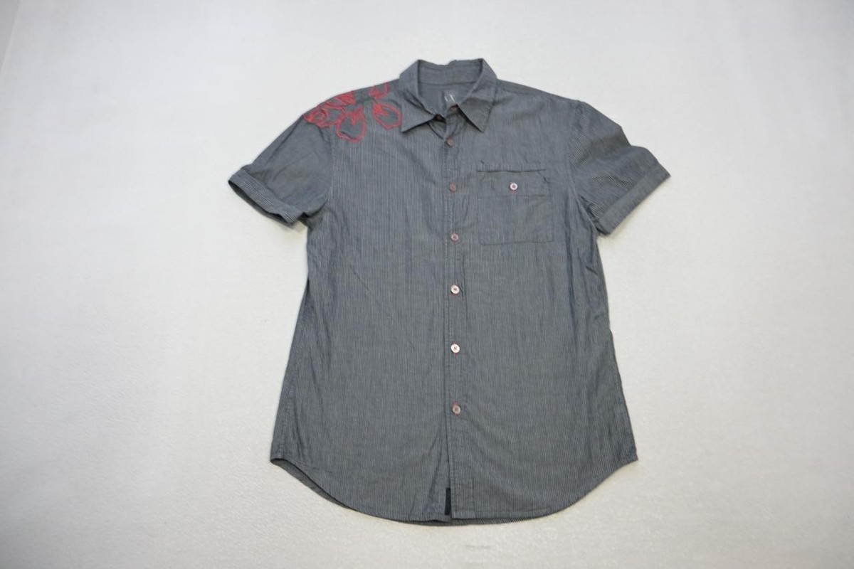 armani exchange short sleeve dress shirt Armani Exchange Short Sleeve Shirt Navy - Male